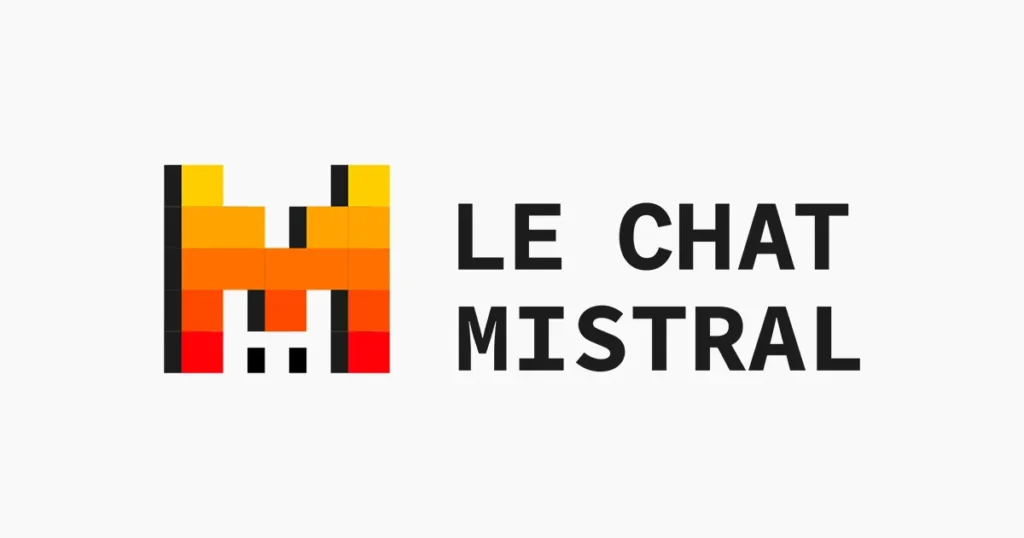 mistral le chat logo white background