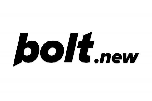 bolt new logo black on white background
